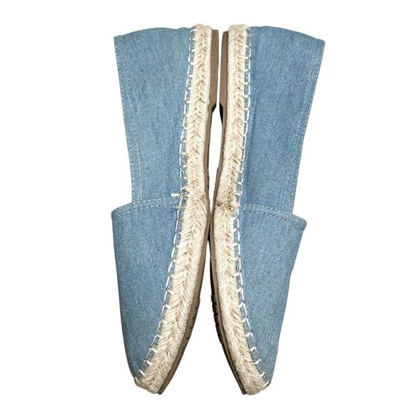ESPRIT Wyoming Light Blue Chambray Denim Espadrilles Slip-On Shoes Jute Sole 9.5 - Picture 9 of 12